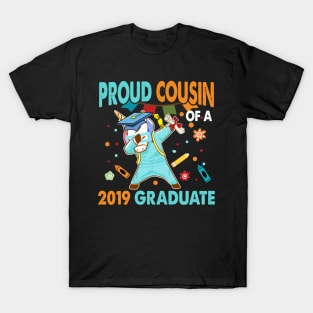 Proud Cousin of a 2019 Graduate Shirt Dabbing Unicorn T-Shirt